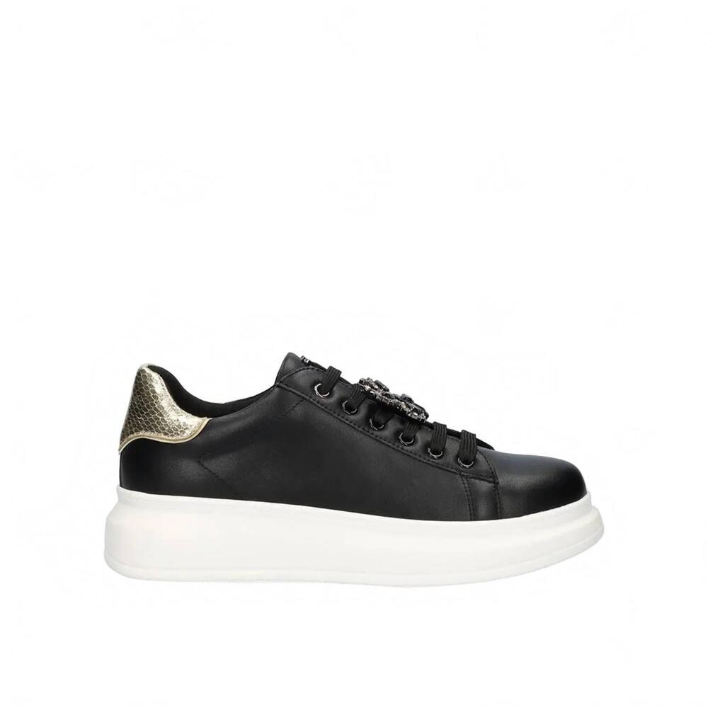 NEW RENATO GARINI women's butterfly jeweled platform sneaker in black